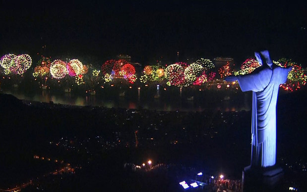 Fogos de Artifício na Virada do Ano no Rio de Janeiro