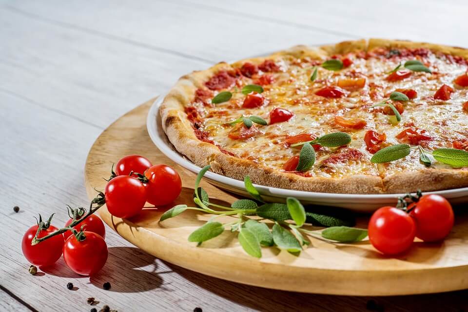 Fotografia comercial de pizzas